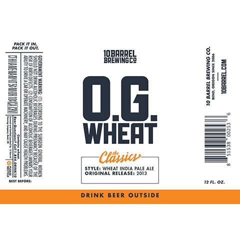10 Barrel O.G. Wheat