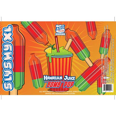 450 North SLUSHY XL Bomb Pop - Hawaiian Juice