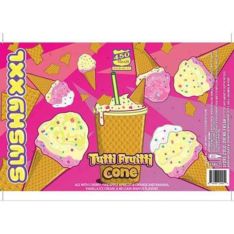 450 North SLUSHY XXL Tutti Fruitti Cone