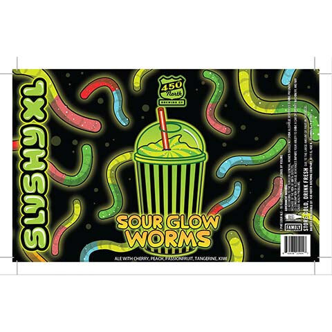 450 North Slushy XL Sour Glow Worms