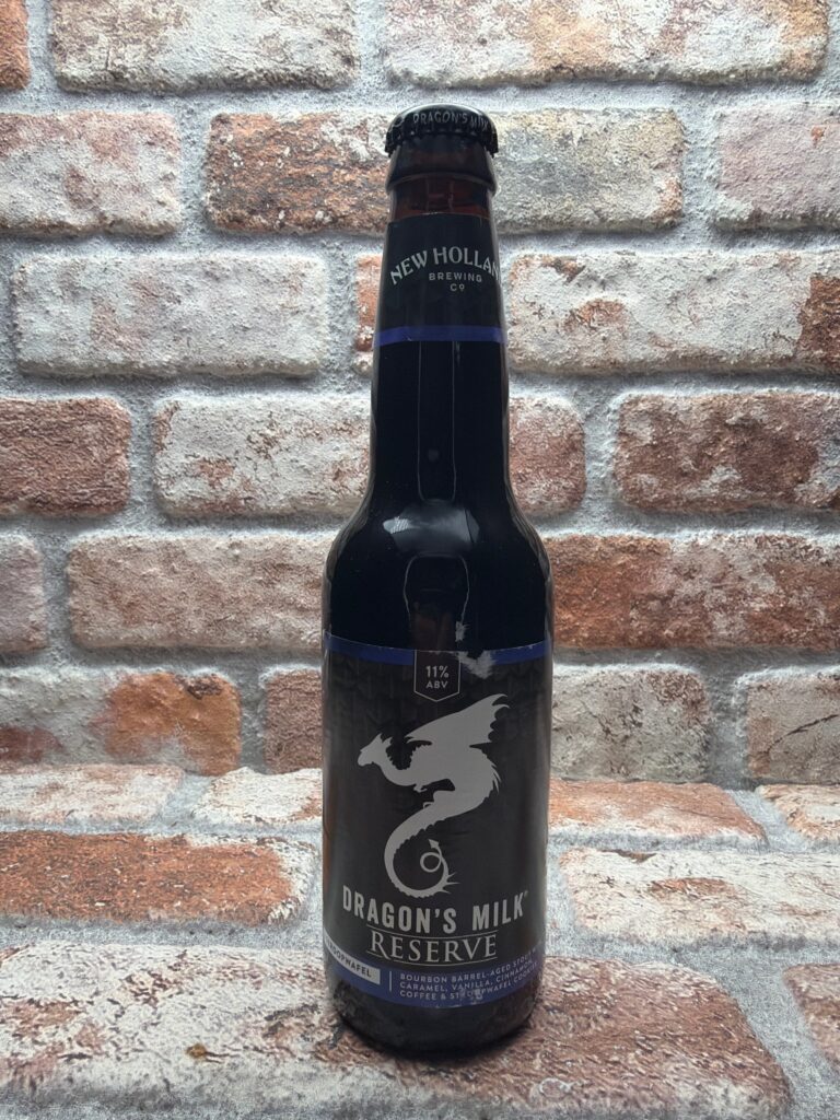 Dragon’s Milk Reserve: Bourbon Barrel-Aged Stout With Stroopwafel Cookies, Coffee, Caramel, And Cinnamon 2022-2