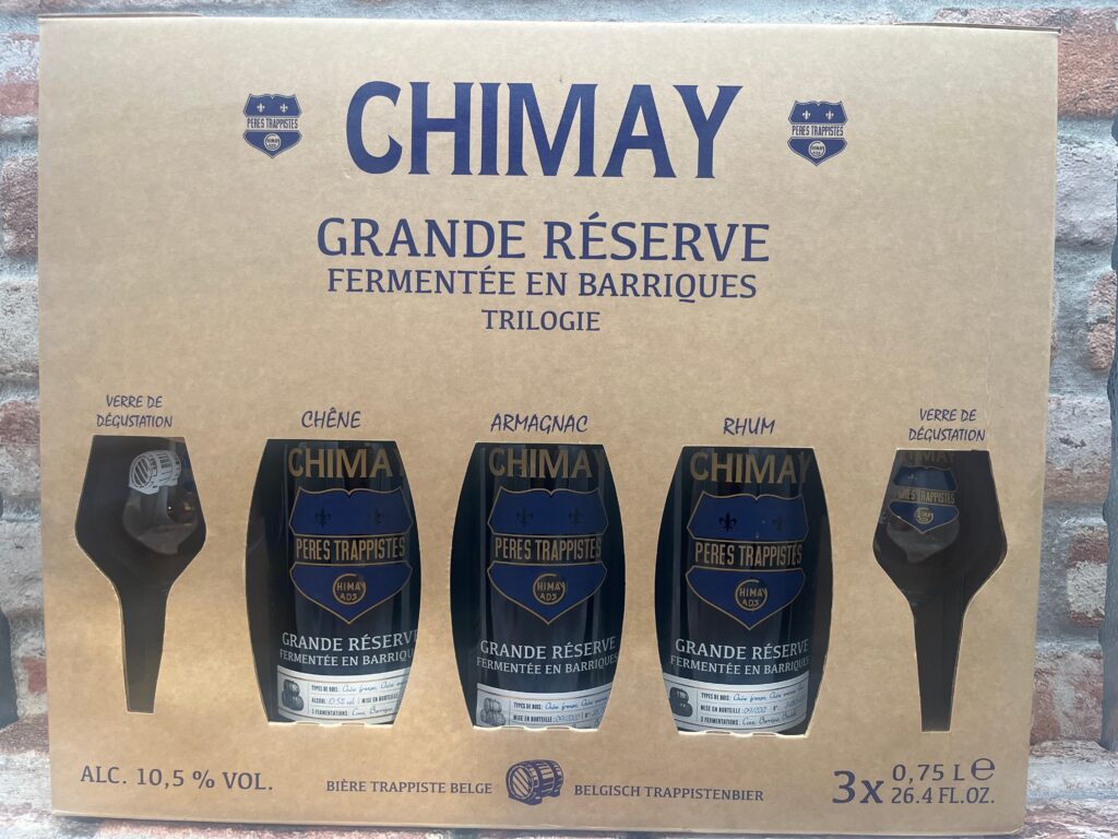 Chimay Grande Réserve Fermentee En Barriques Trilogie '19/'20/'21 inlc 2 glazen