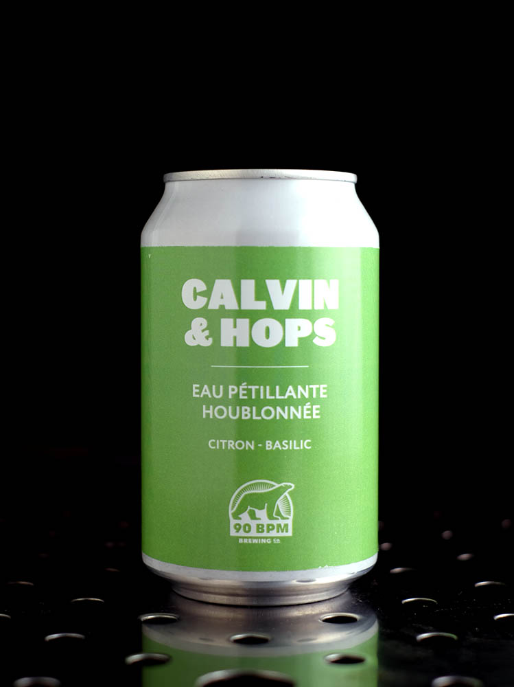 90 BPM | Calvin & Hops Citron Basilic | Eau pétillante houblonnée | 0,0%