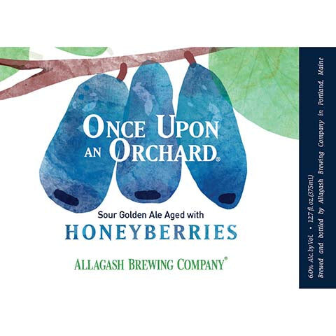 Allagash Once Upon An Orchard Sour Golden Ale Honeyberries