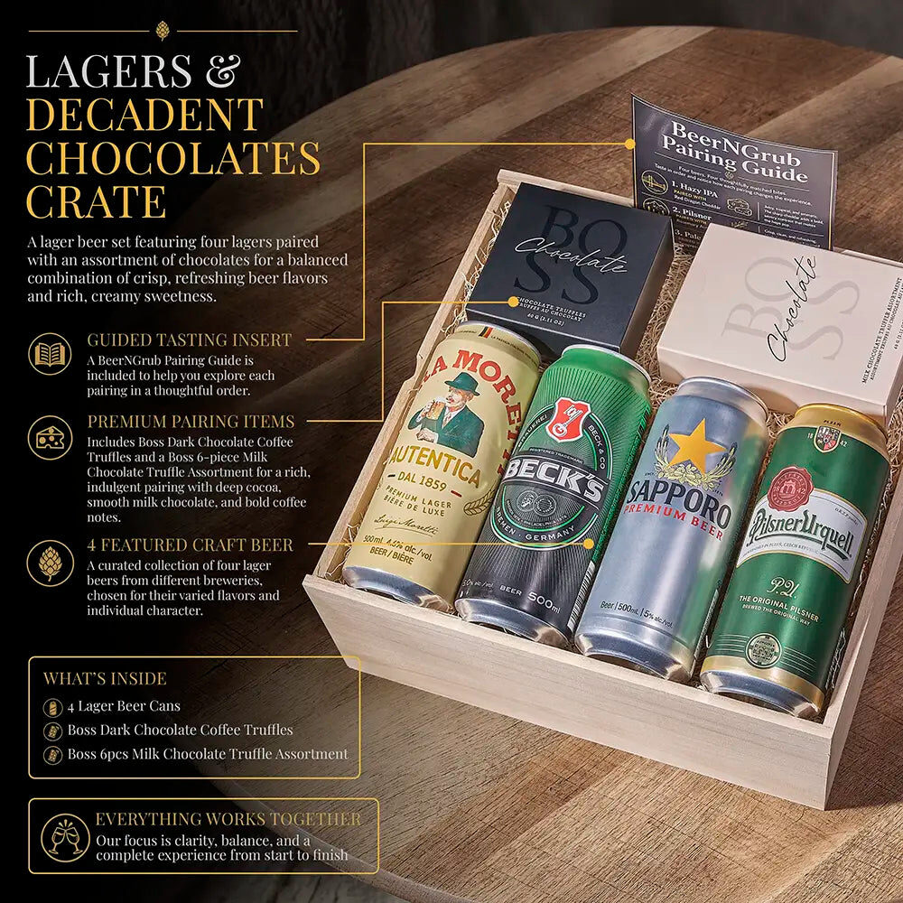 Lagers & Decadent Chocolates Crate