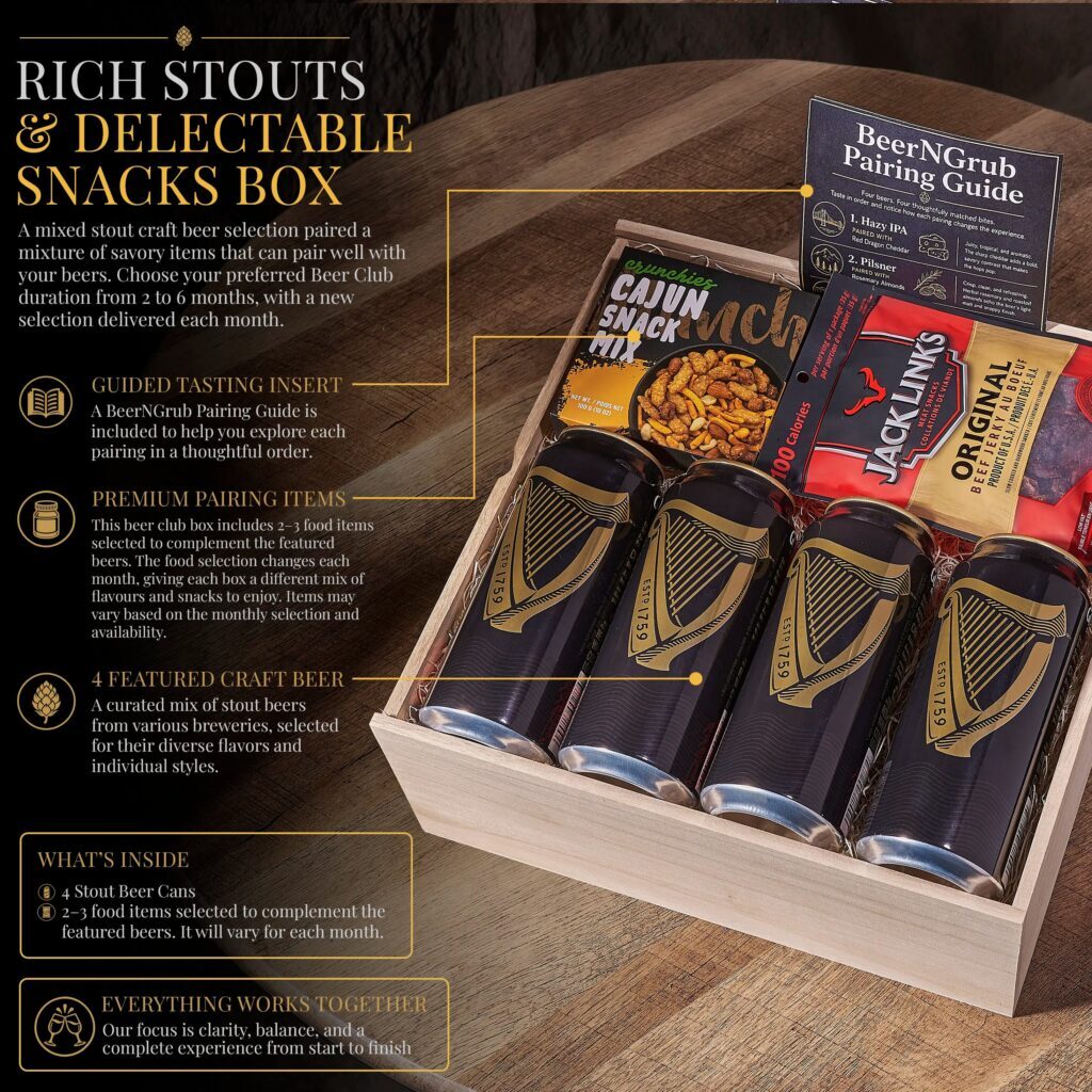 Rich Stouts & Delectable Snacks Box