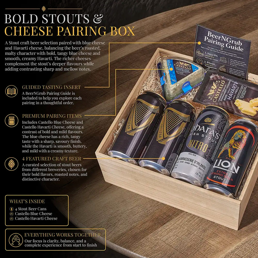 Bold Stouts & Cheese Pairing Box
