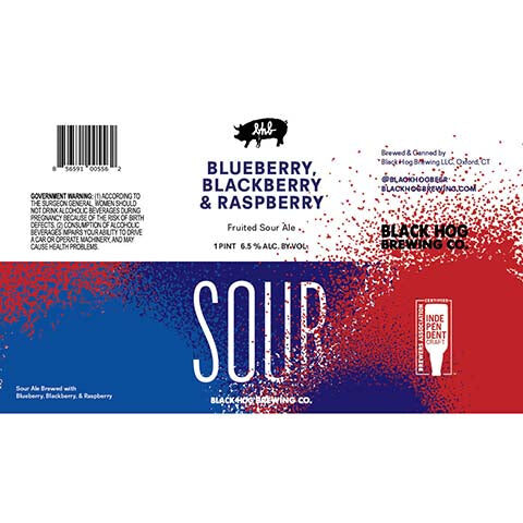 Black Hog Sour Blueberry Blackberry & Raspberry