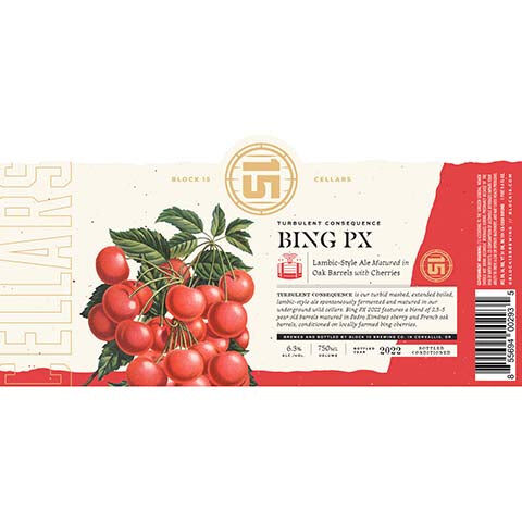 Block 15 Turbulent Consequence Bing PX Lambic Ale