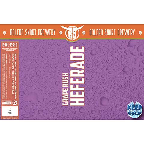 Bolero Snort Grape Rush Heferade Sour Ale