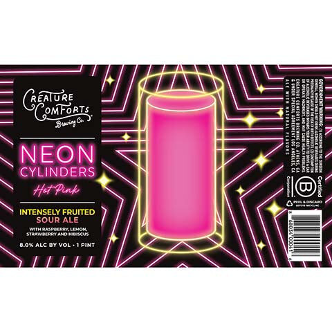 Creature Comforts Neon Cylinders Hot Pink