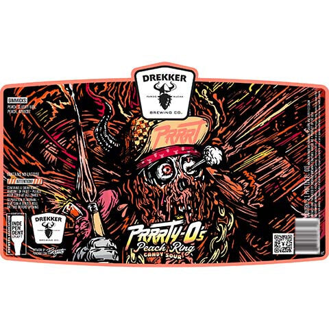 Drekker PRRRT PRRRTY-Os Peach Ring Candy