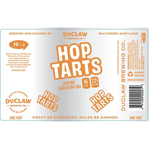 Duclaw Hop Tarts Orange