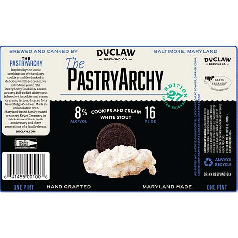 Duclaw The PastryArchy Cookies and Cream