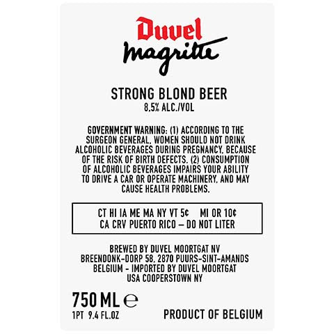 Magritte Strong Blonde Beer