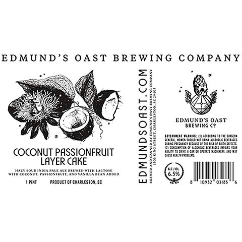 Edmund's Oast Coconut Passionfruit Layer Cake