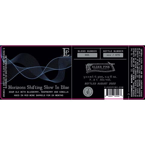 Elder Pine Horizons Shifting Slow In Blue Sour Ale