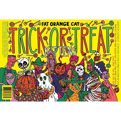 Fat Orange Cat Trick Or Treat Kittens DIPA Lollipops