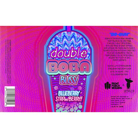 Front Porch Double Boba Bliss Blueberry Strawberry Sour Ale