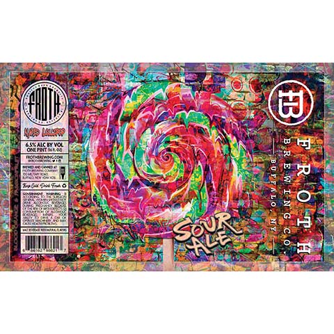 Froth Naked Lollipop Sour Ale Blood Orange, Passionfruit