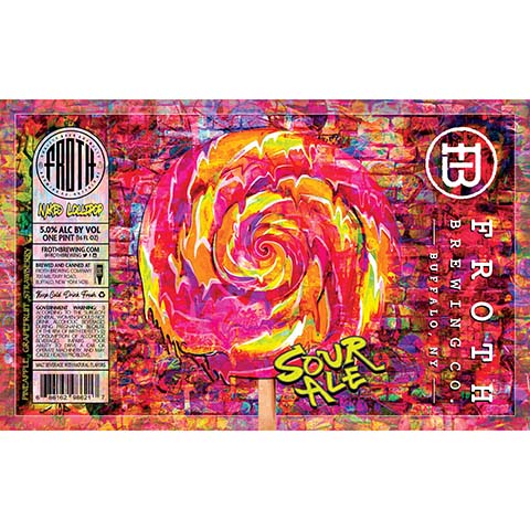 Froth Naked Lollipop Sour Ale Pineapple, Grapefruit, Strawberry