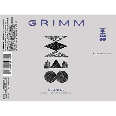 Grimm Queenside Spelt Saison Ale