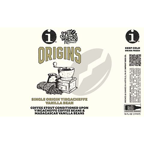 Imprint Beer Origins Single Origin Yirgacheffe Vanilla Bean