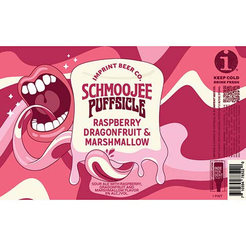 Imprint Beer Schmoojee Puffsicle Raspberry, Dragonfruit & Marshmallow Sour Ale