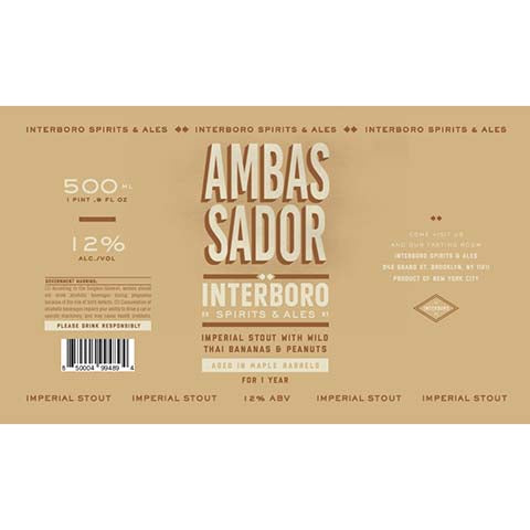 Interboro Ambassador Imperial Stout Thai Bananas & Peanut