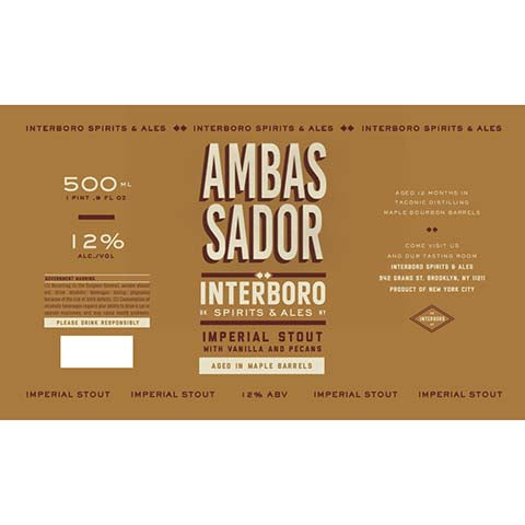 Interboro Ambassador Imperial Stout Vanilla and Pecans
