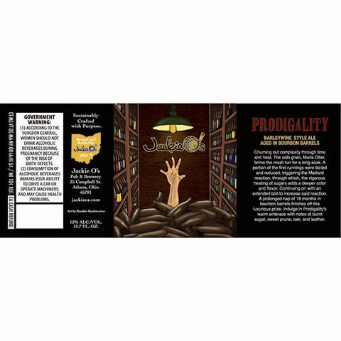 Jackie O's Prodigality Barleywine Ale