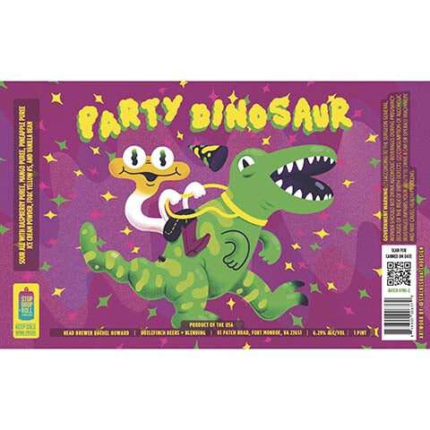 Oozlefinch Party Dinosaur Sour Ale Raspberry, Mango, Pineapple