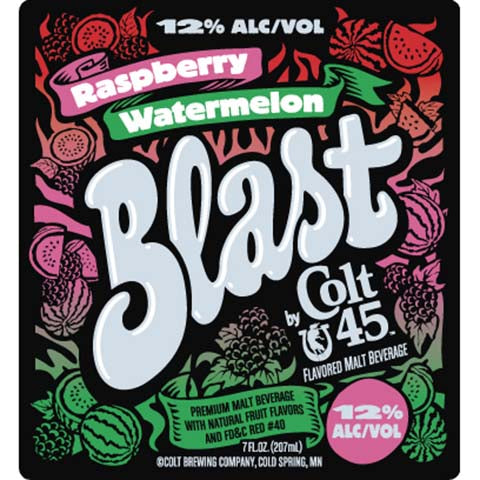 Pabst Blast by Colt 45 Raspberry, Watermelon