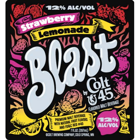 Pabst Blast by Colt 45 Strawberry, Lemonade