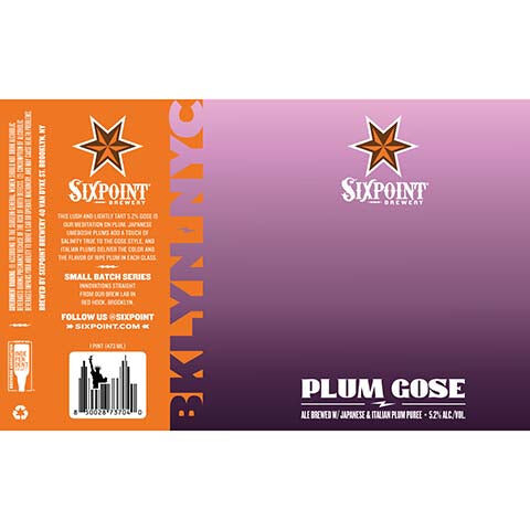 Sixpoint Plum Gose Ale