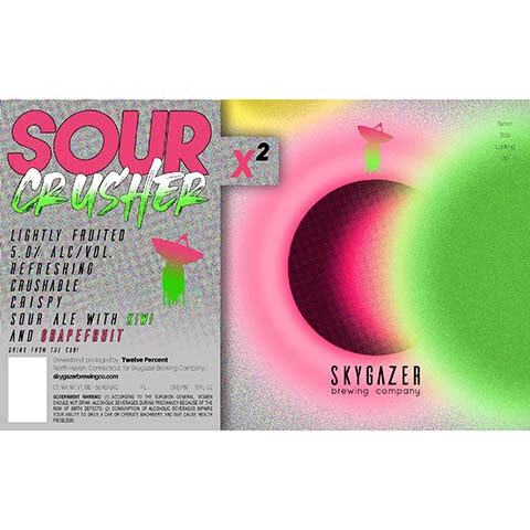 Skygazer Sour Crusher X2 Blood Kiwi and Grapefruit Sour Ale