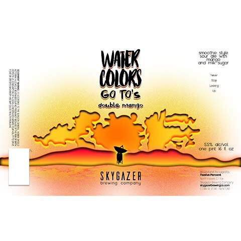 Skygazer Watercolors Go To's Double Mango Smoothie Sour Ale