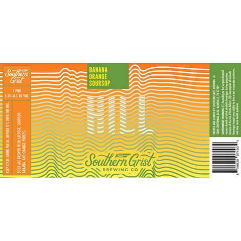 Southern Grist Banana Orange Soursop Hill Sour Ale