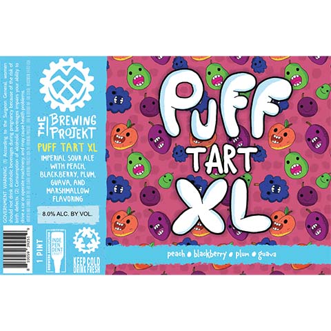 Puff Tart XL peach, blackberry, plum, guava