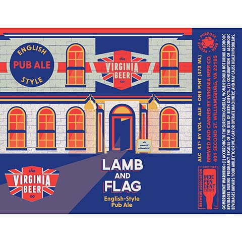 The Virginia Beer Lamb and Flag English Pub Ale