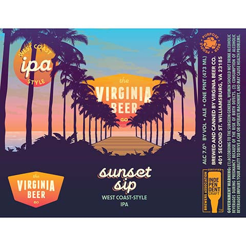 The Virginia Beer Sunset Sip West Coast-Style