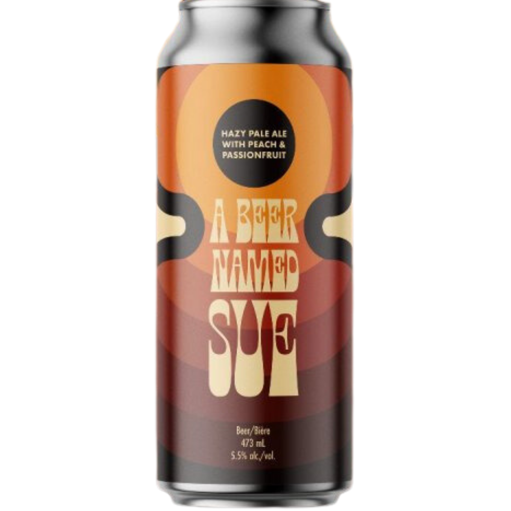 Cabin Brewing A Beer Named Sue Peach Passionfruit Hazy