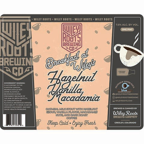 Wiley Roots Breakfast at Wiley's Hazelnut Vanilla Macadamia