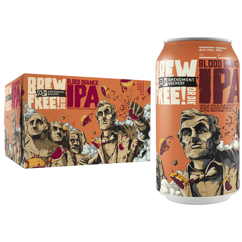 Blood Orange Brew Free or Die IPA 6PK