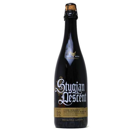 Stone Stygian Descent Black IPA Aged in Whiskey and Bourbon Barrels