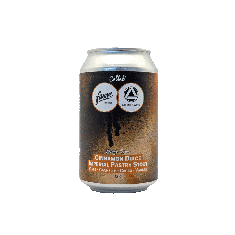 collab' Attik Brewing - Visage Rieur | Cinnamon Dulce Imperial Pastry Stout Café, Cannelle, Cacao, Vanille