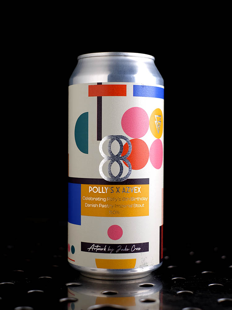 Polly’s x Azvex | 8th Birthday – Danish Pastry Imperial Stout | Imperial Pastry Stout Vanille Cannelle Raisin | 11%
