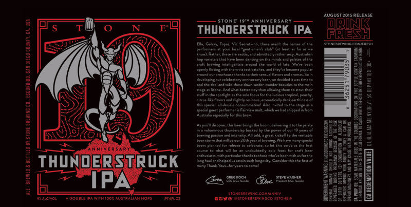 19th Anniversary Thunderstruck IPA 22oz