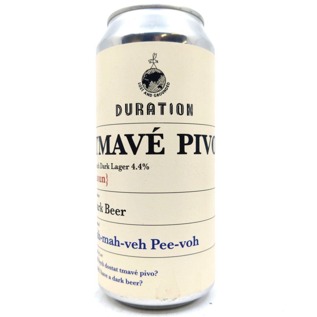 Duration x Lost & Grounded Tmave Pivo Czech Dark Lager 4.4%