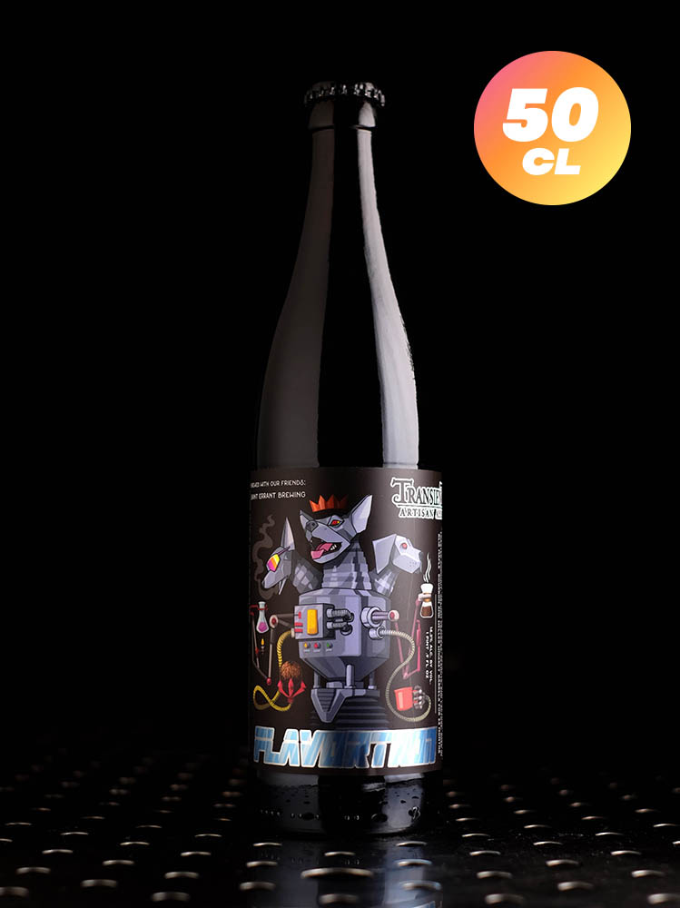 Transient Artisan Ales | Flavortron 2023 | Imperial Stout Bourbon BA Vanille Maple Cacao Coco Cacahuète | 14,5%